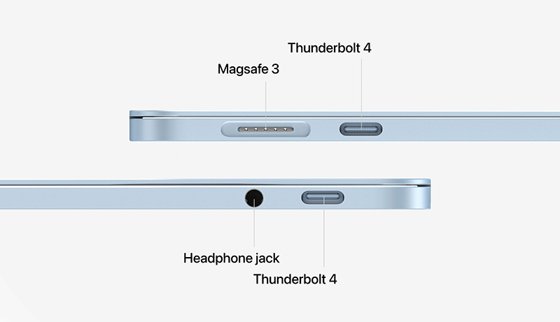 Phương thức kết nối của MacBook Air M2